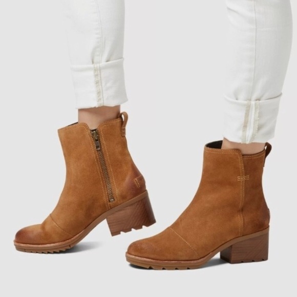 Sorel Shoes - Sorel Women's Cate Waterproof Lug Sole Booties Camel Brown Size 9.5